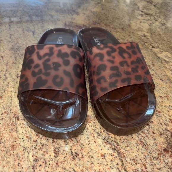 J. Crew Brown and Black Slide Sandals Sz 8 - Picture 2 of 7